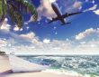 飛行機と海